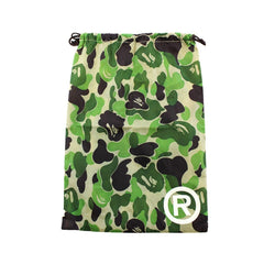 bape abc green camo drawstring bag