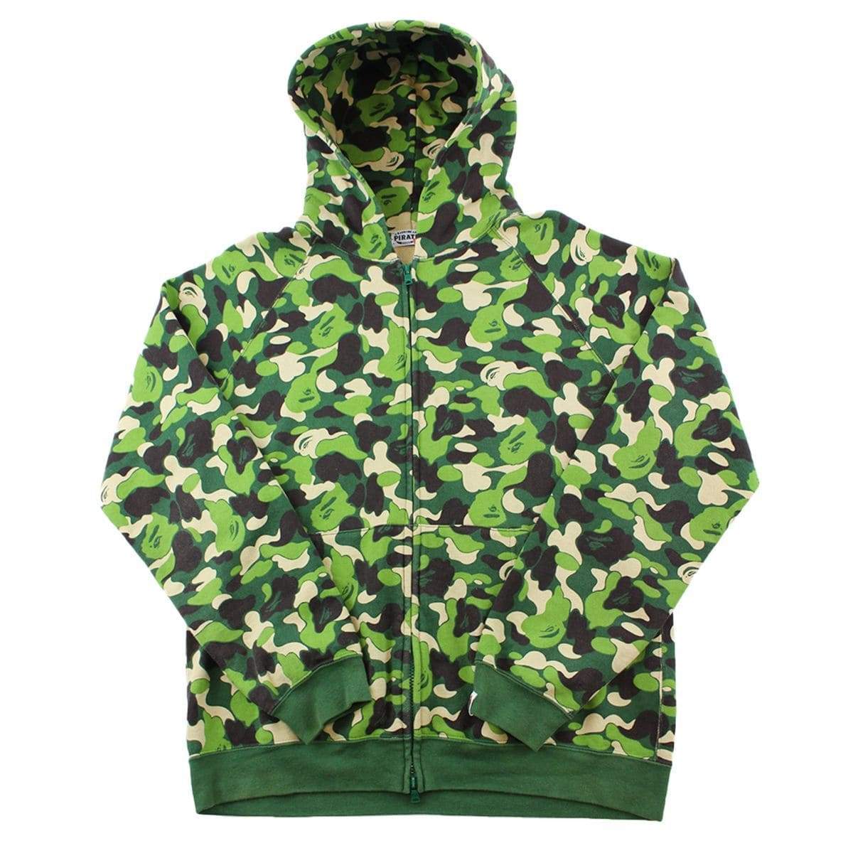 Bape ABC Green Camo Pirate Store Hoodie - SaruGeneral