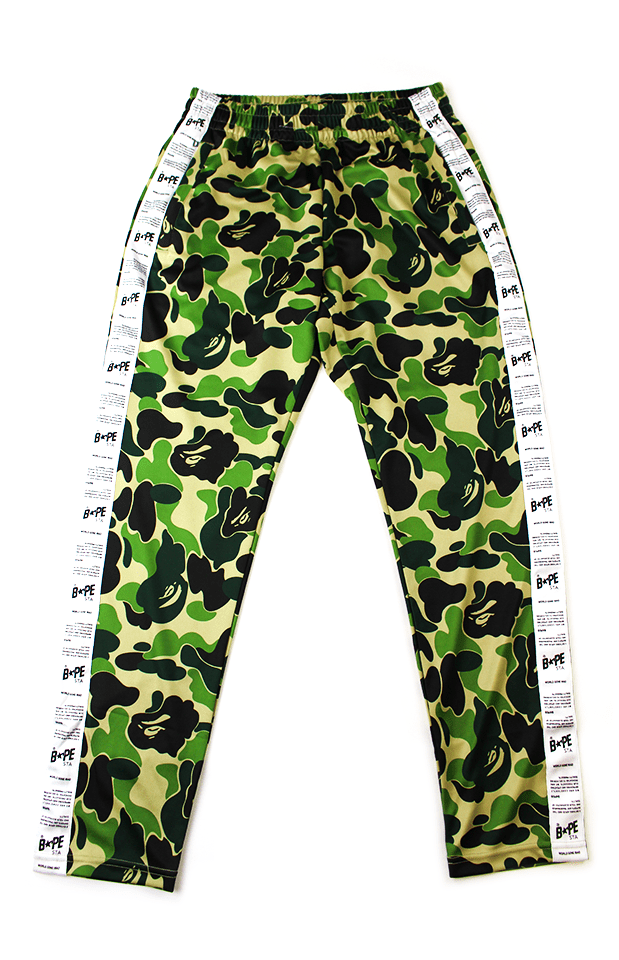 Bape ABC Green Camo Track Pants - SaruGeneral