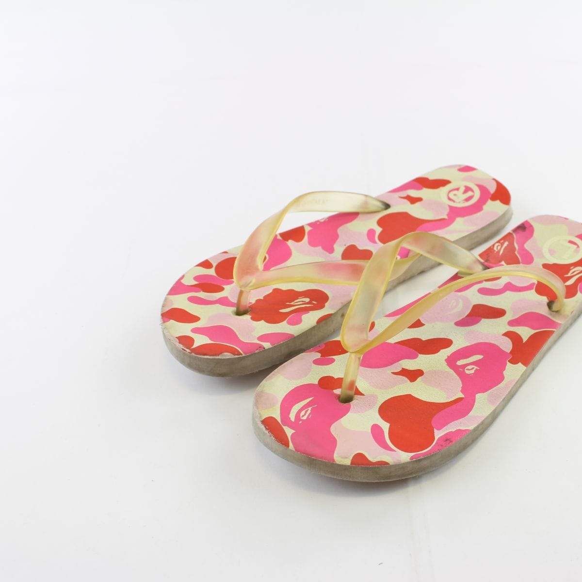 Bape ABC Pink Camo Flip Flops - SaruGeneral