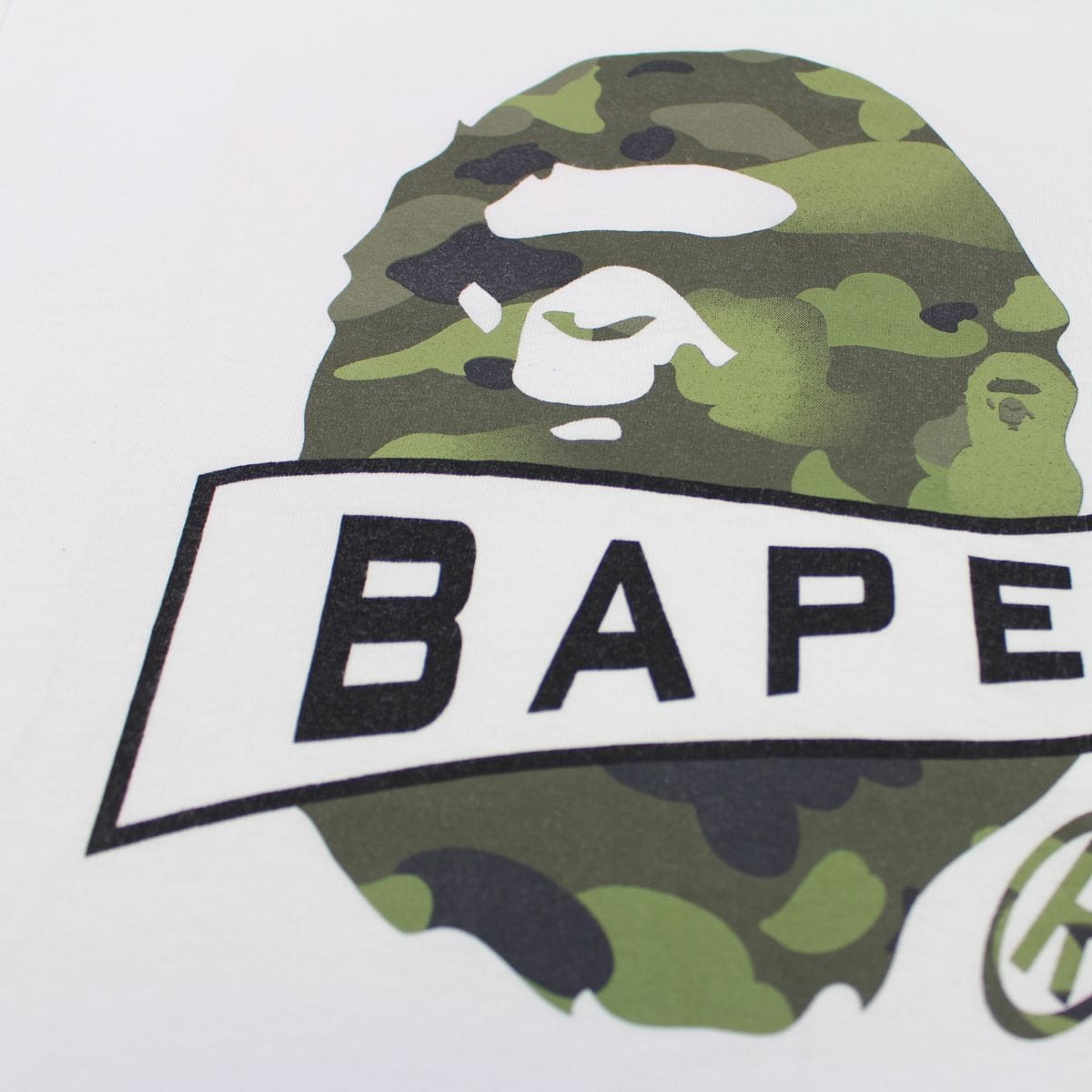 Bape All Green Camo Banner Big Ape Logo White - SaruGeneral