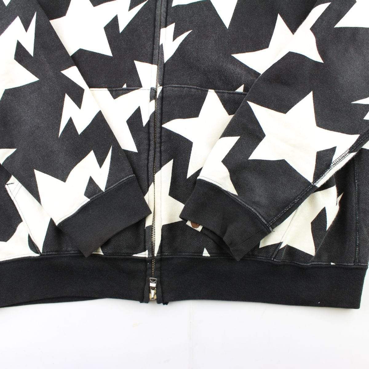 Bape All Over Bapesta Print Full Zip Black - SaruGeneral