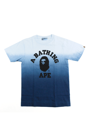 T-shirt Bape Angry Face College avec logo bleu dégradé