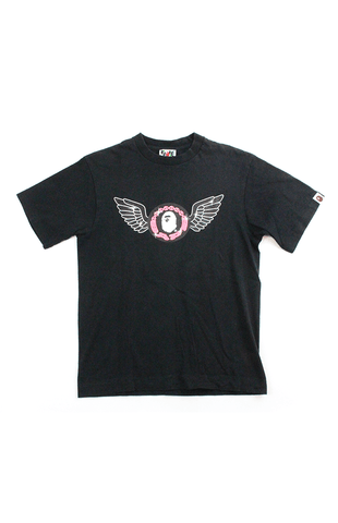 T-shirt Bape Ape Head Wing Logo Noir