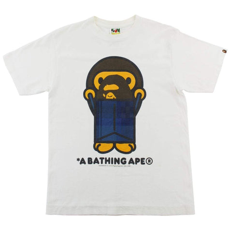 T-shirt Bape Baby Milo Bape Bag blanc
