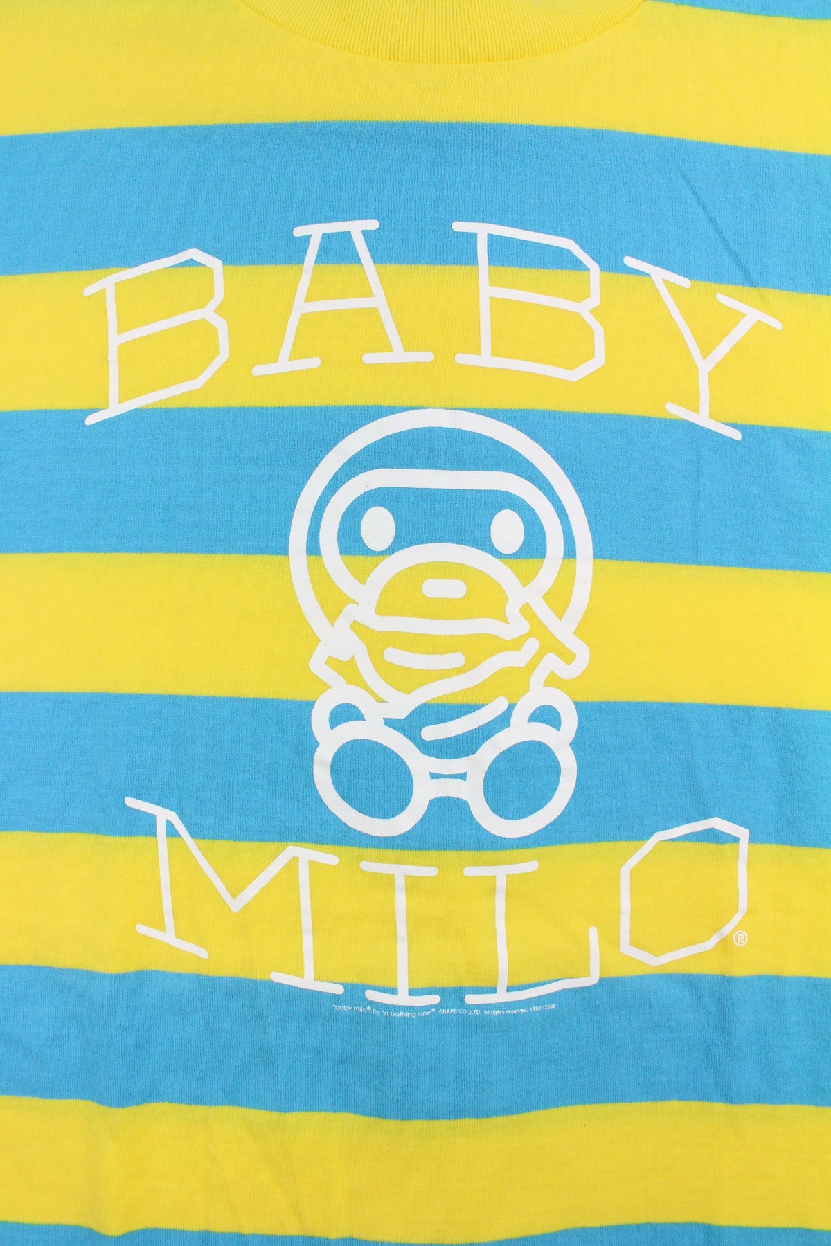 Bape Baby Milo Blue & Yellow Stripe Tee - SaruGeneral