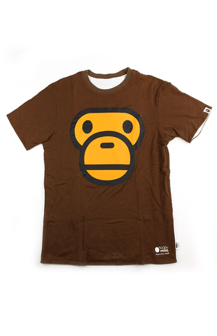 T-shirt Bape Baby Milo Face marron