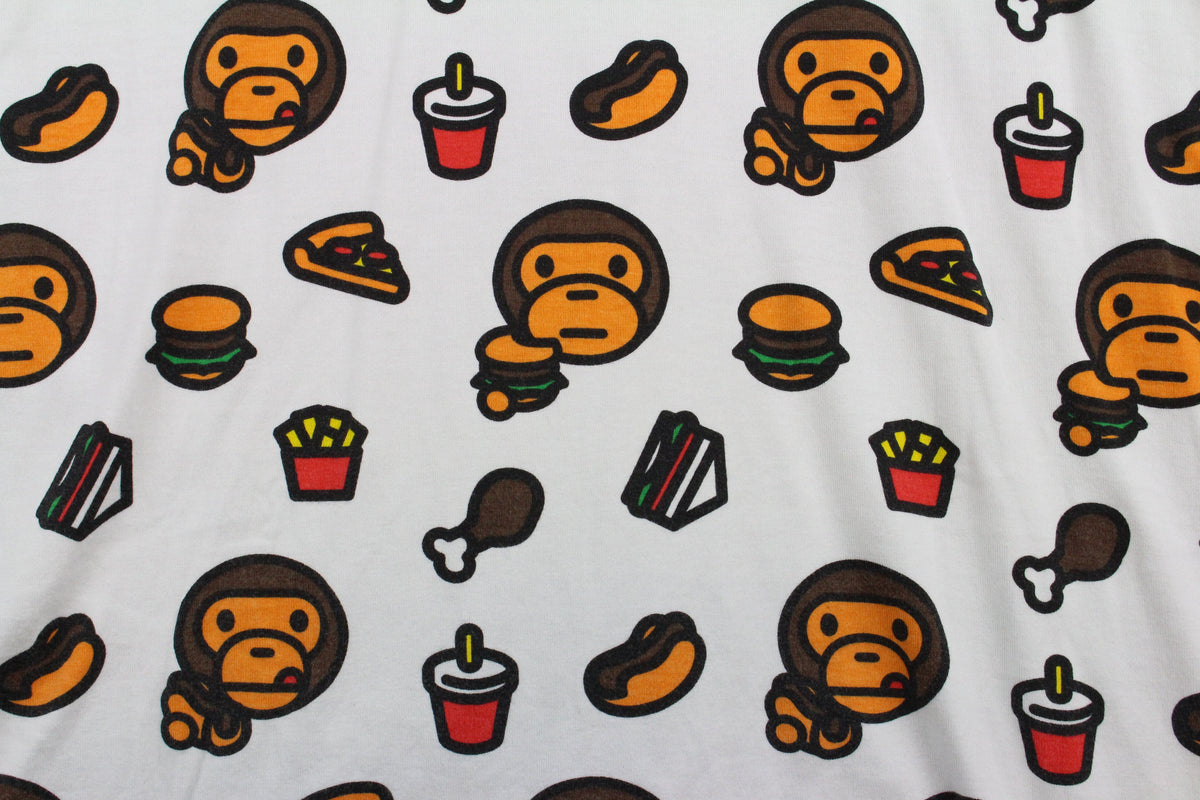 Bape Baby Milo Fast Food Reversible Tee White - SaruGeneral