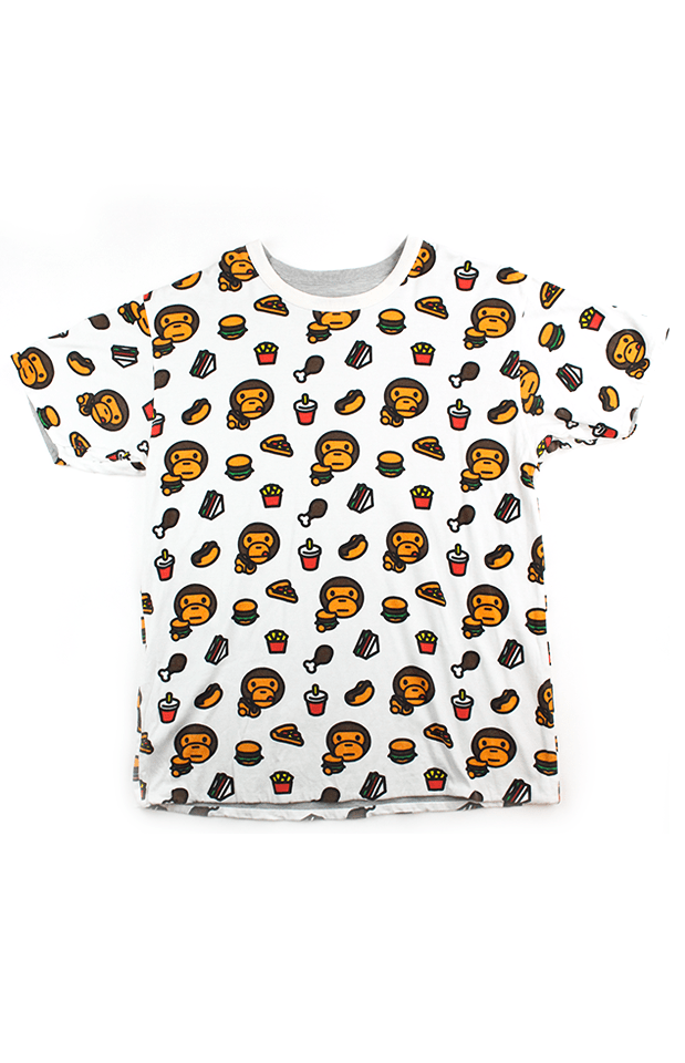 Bape Baby Milo Fast Food Reversible Tee White - SaruGeneral