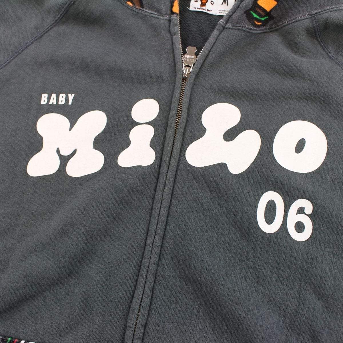 Bape Baby Milo Food Full Zip Hoodie Grey - SaruGeneral