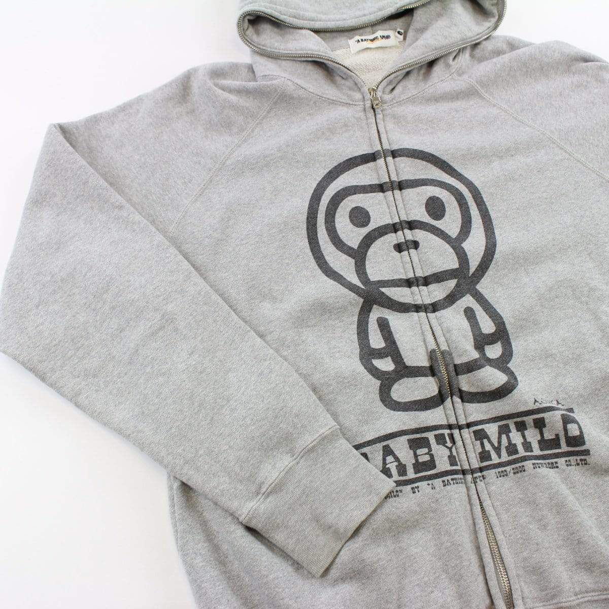 Bape Baby Milo Full Zip Hoodie Grey - SaruGeneral