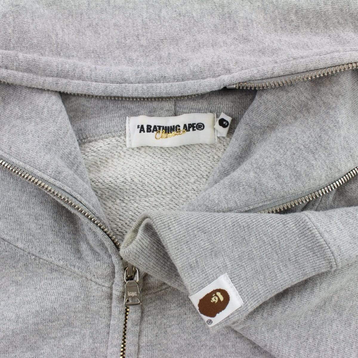Bape Baby Milo Full Zip Hoodie Grey - SaruGeneral