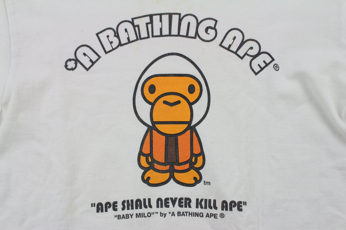 Bape Baby Milo Generals LS White - SaruGeneral