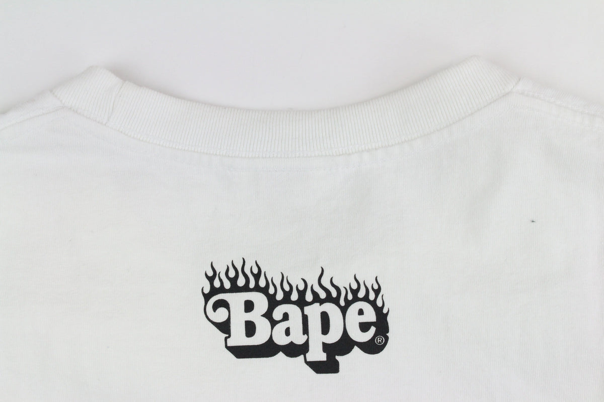 Bape Baby Milo Gradient Flame Tee White - SaruGeneral