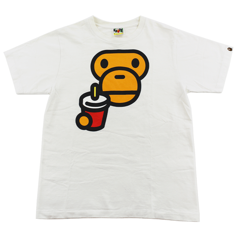 Bape Baby Milo soda cup Tee White