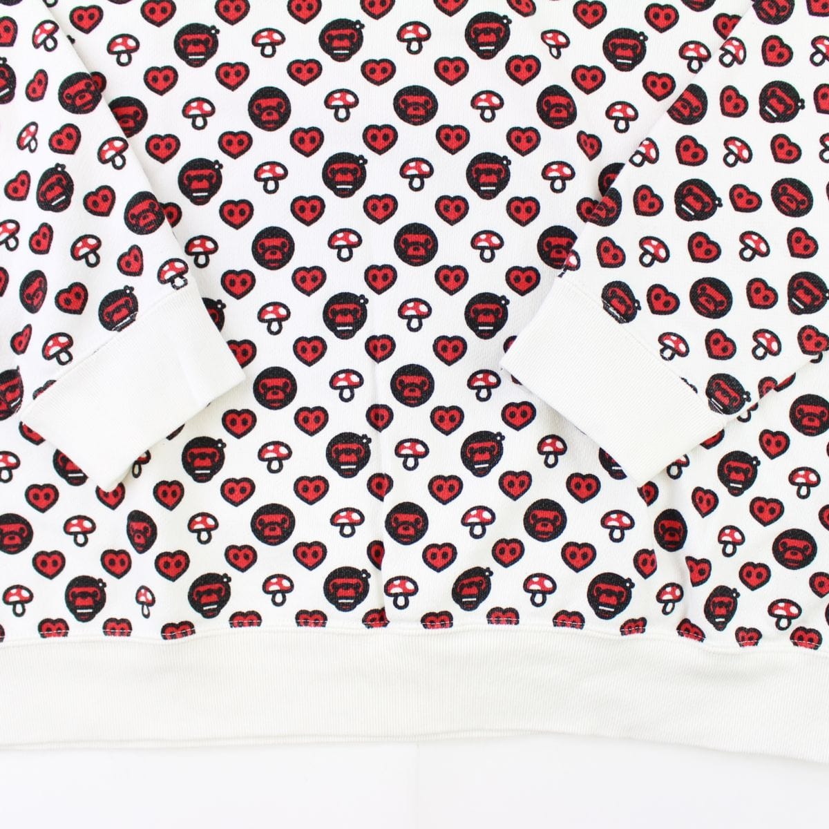 Bape Baby Milo Hearts Monogram Crewneck - SaruGeneral
