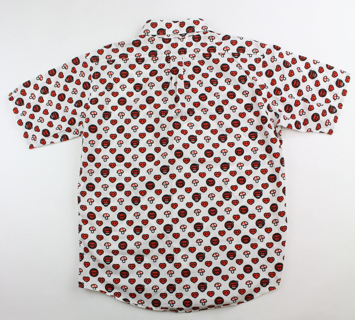 Bape Baby Milo Hearts Print SS Shirt White - SaruGeneral