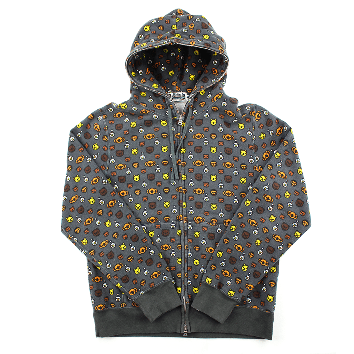 Bape Baby Milo Safari Monogram Full Zip Grey - SaruGeneral
