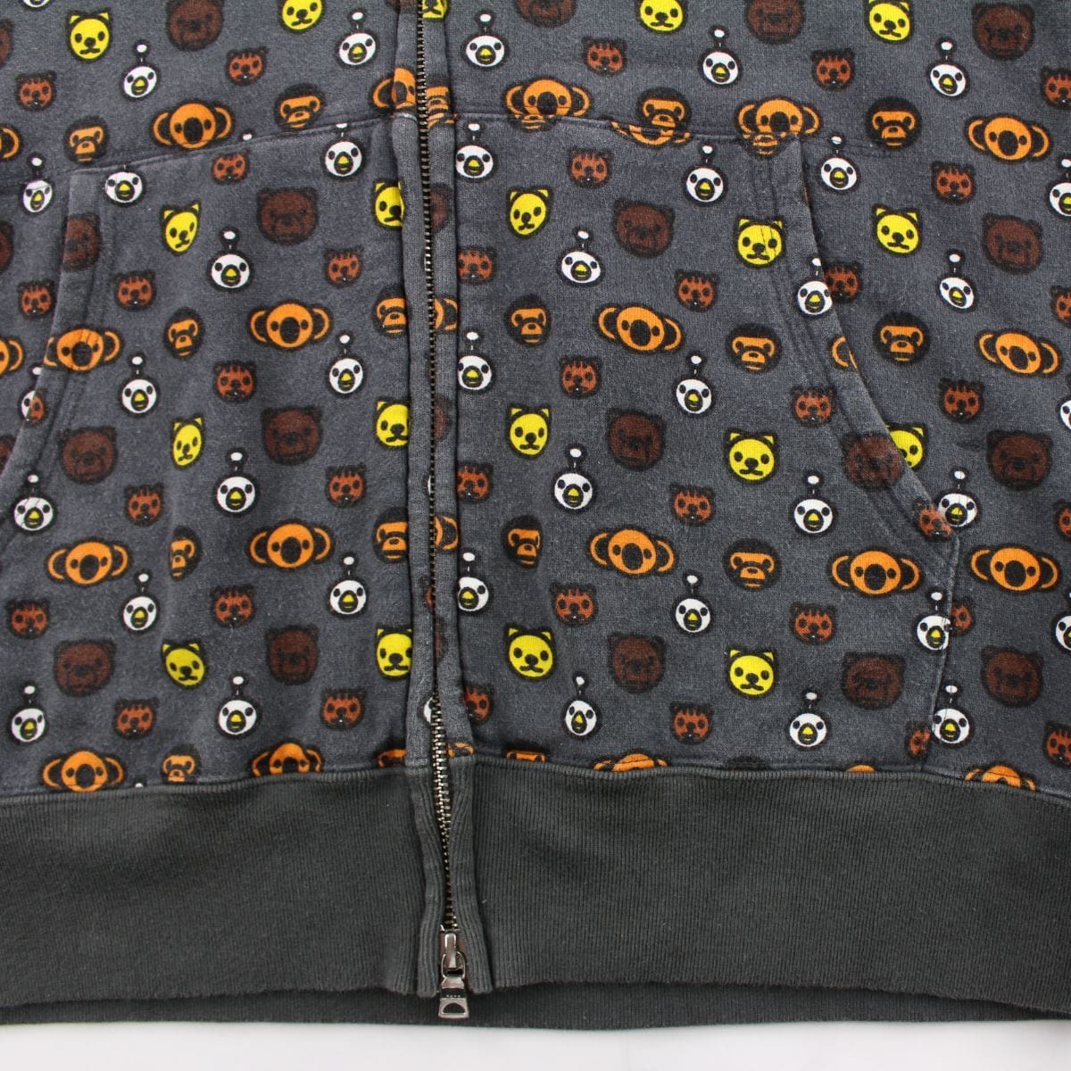 Bape Baby Milo Safari Monogram Full Zip Grey - SaruGeneral