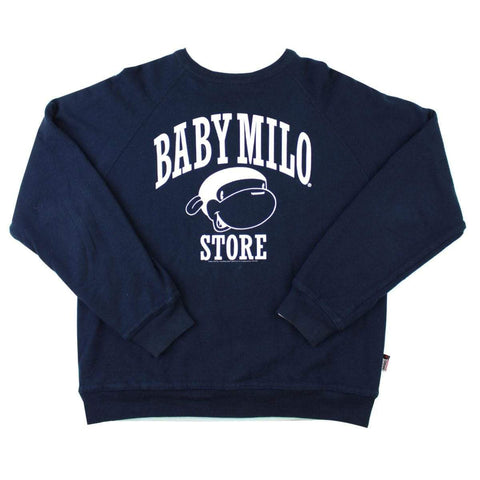 Bape Baby Milo Store Reversible Crewneck Navy
