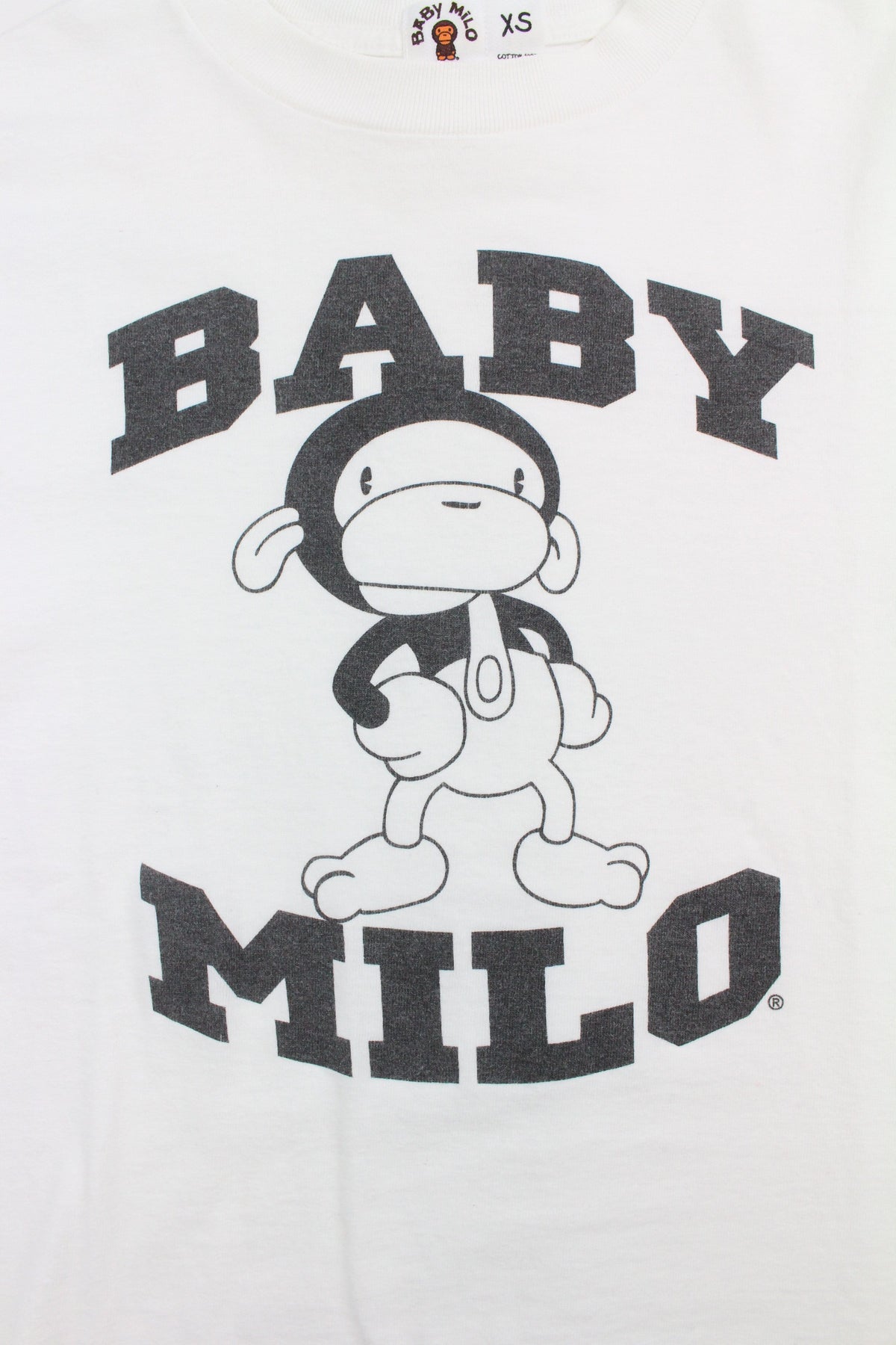 Bape Baby Milo Text Figure Tee White - SaruGeneral