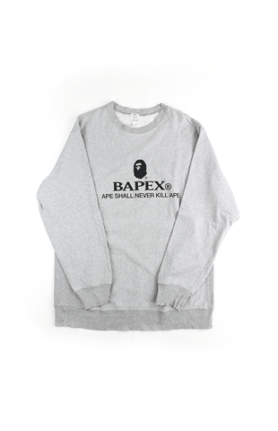 Sweat à capuche Bapex Logo Crew Gris