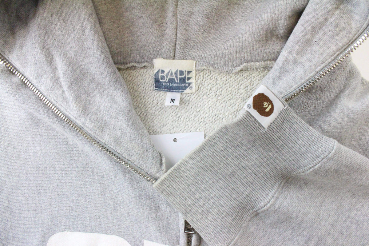 Bape x KAWS Big Ape ASNKA Fullzip Hoodie Grey - SaruGeneral
