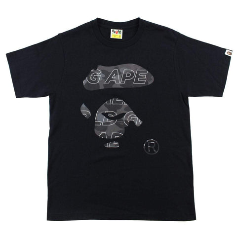 T-shirt Bape noir camouflage avec logo Ape Face