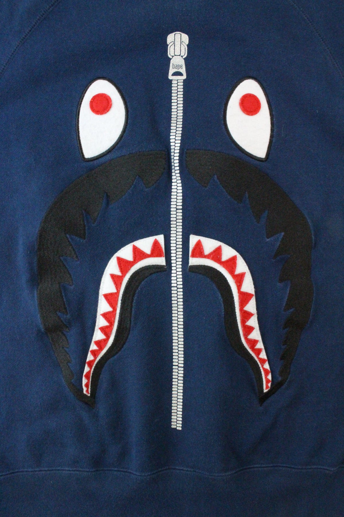 Bape Black Shark Face Crewneck Navy - SaruGeneral