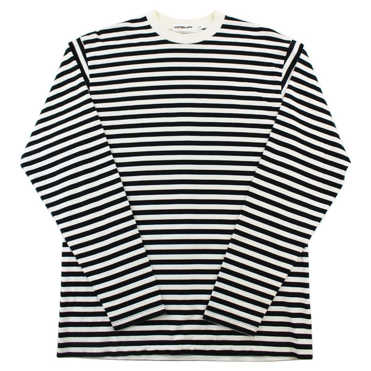 Bape Black White Stripe LS - SaruGeneral