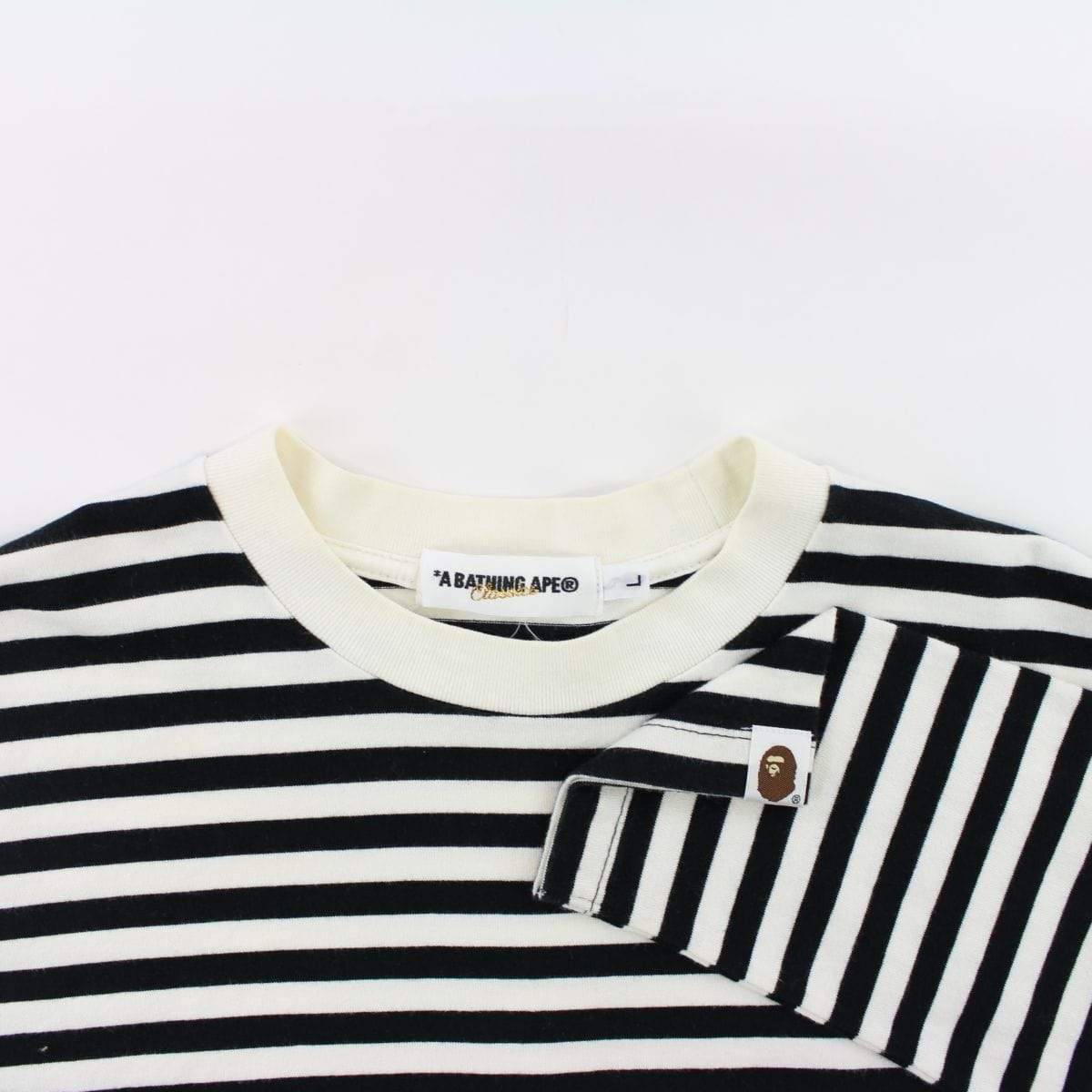 Bape Black White Stripe LS - SaruGeneral