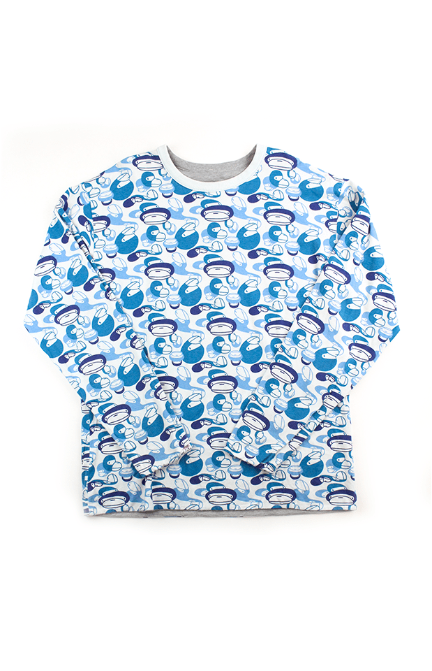 Bape Blue Baby Milo Camo LS Reversible - SaruGeneral