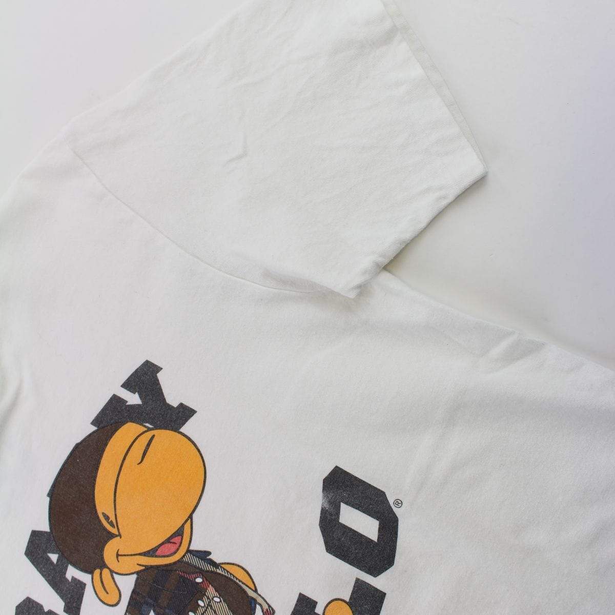 Bape Cartoon Baby Milo Text Tee White - SaruGeneral
