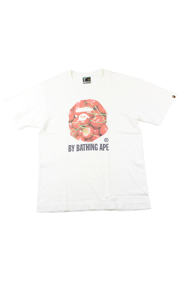 Bape Cherry Big Ape Logo Tee White - SaruGeneral