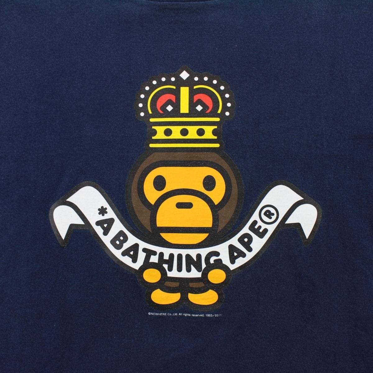 Bape Crown Baby Milo Tee Navy - SaruGeneral