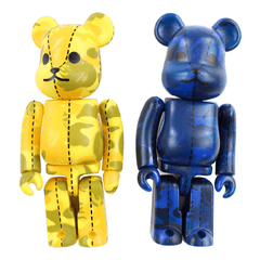 bape x bearbrick flame camo 100%