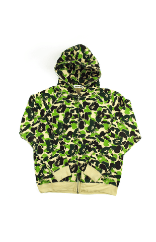 Bape abc Flame Green Camo Hoodie
