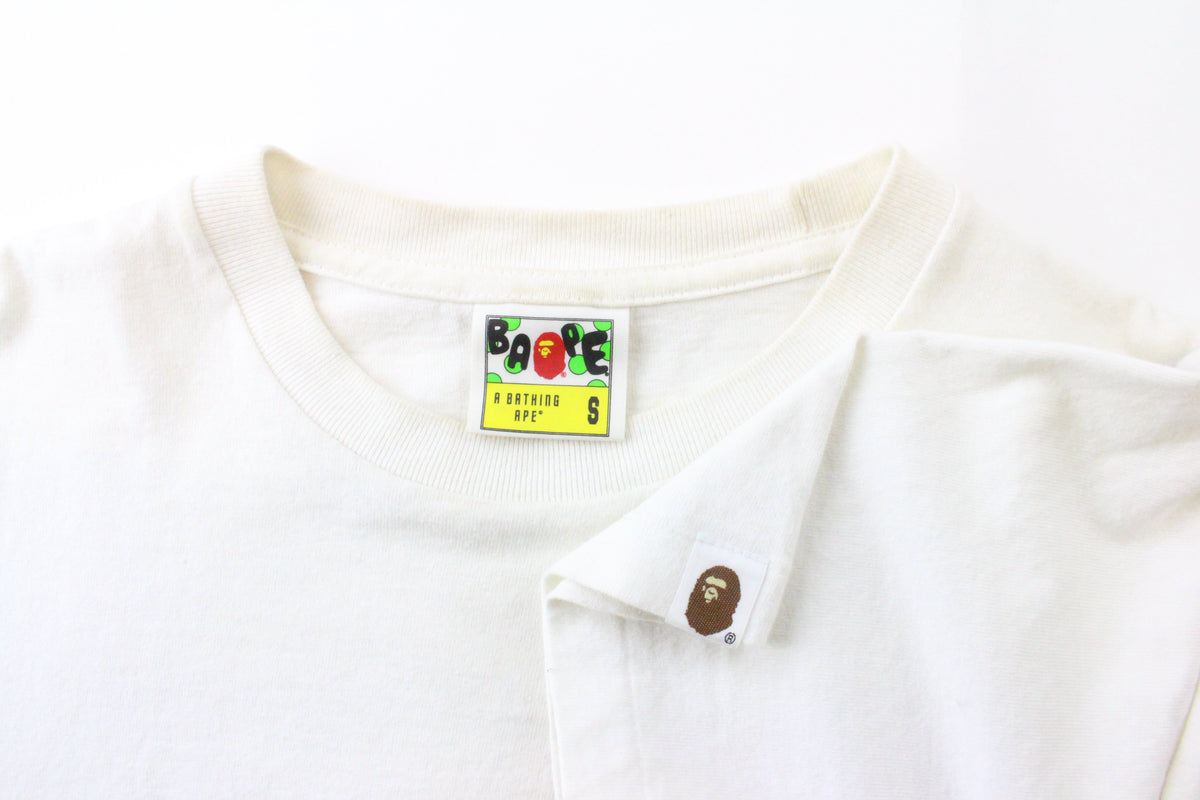 Bape Grey Camo ASNKA Box Logo Tee White - SaruGeneral