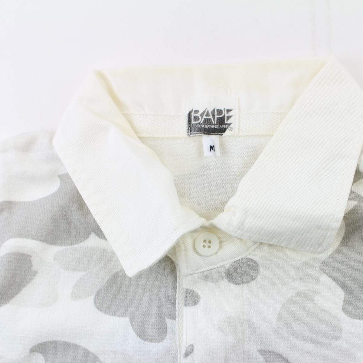 Bape Snow Camo Big Ape LS Polo - SaruGeneral