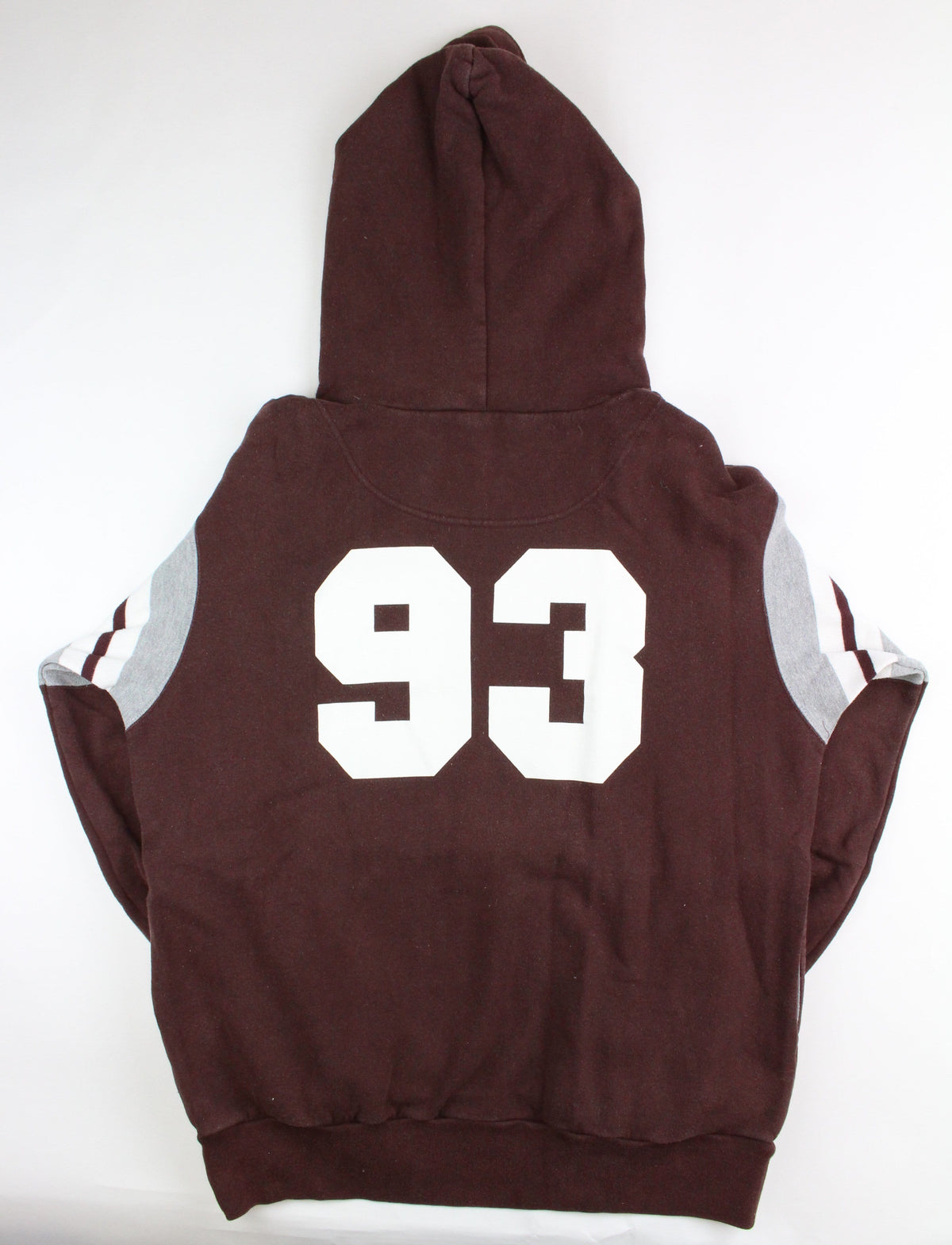 Bape Grey Text 93 Hoodie Brown - SaruGeneral