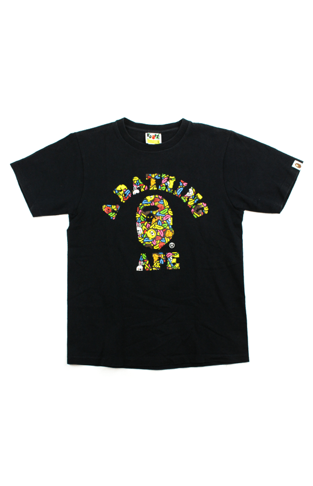 Bape Milo banana College Logo Tee Black - SaruGeneral