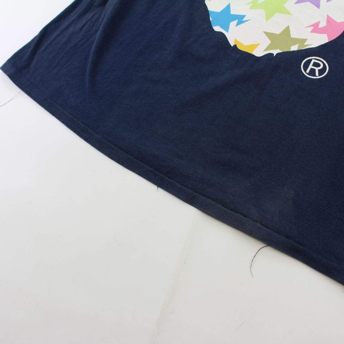 Bape Multi Colour Bapesta Big Ape Logo Tee Navy - SaruGeneral