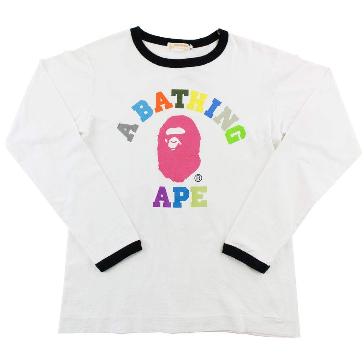 Bape Multi Colour Letters College Logo LS - SaruGeneral