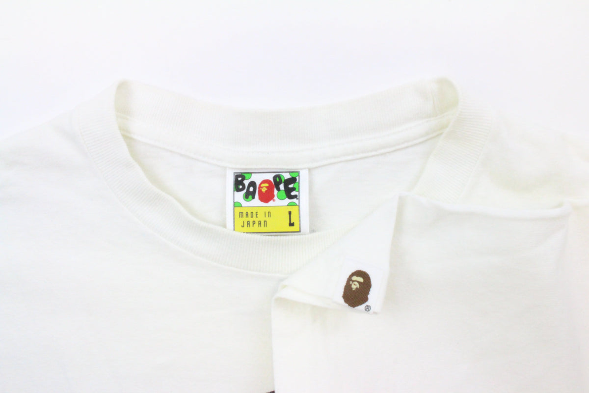 Bape Grey Teriyaki Shark Tee White - SaruGeneral