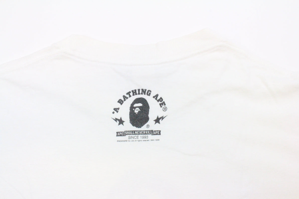 Bape Grey Teriyaki Shark Tee White - SaruGeneral