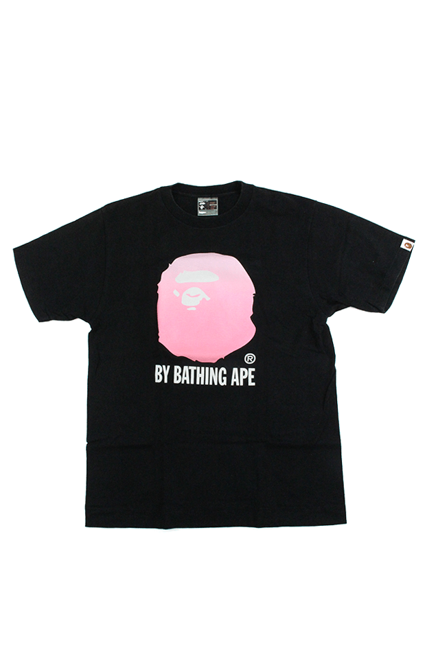 Bape Pink Gradient Big Ape Tee Black - SaruGeneral