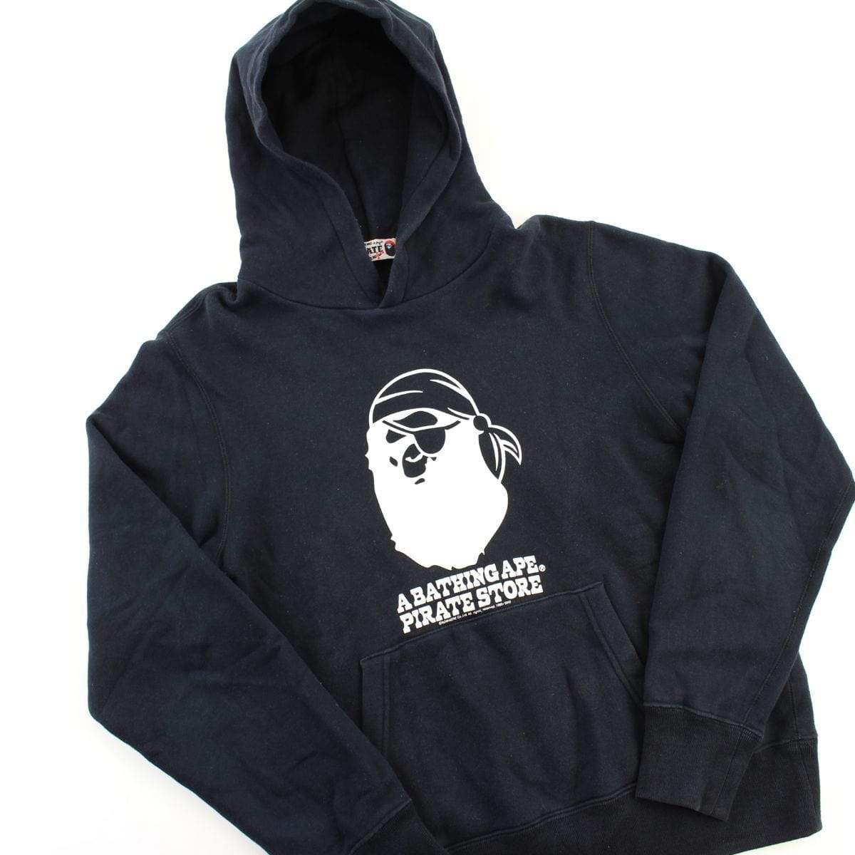 Bape Pirate Store Big ape Logo Hoodie Black - SaruGeneral