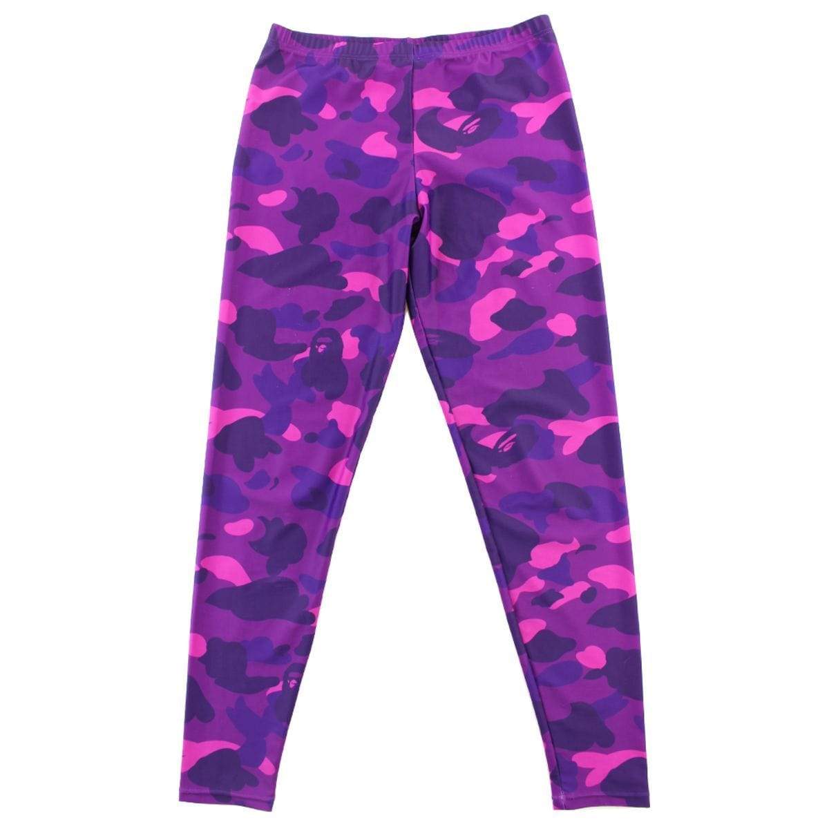 Bape Purple Camo Legging Pants - SaruGeneral