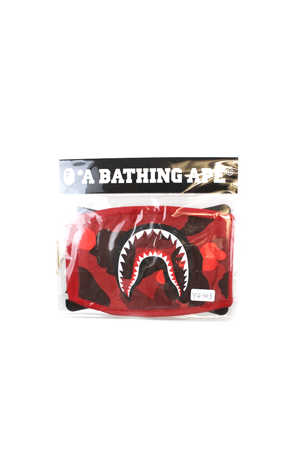 Bape Red Camo Shark Face Facemask - SaruGeneral