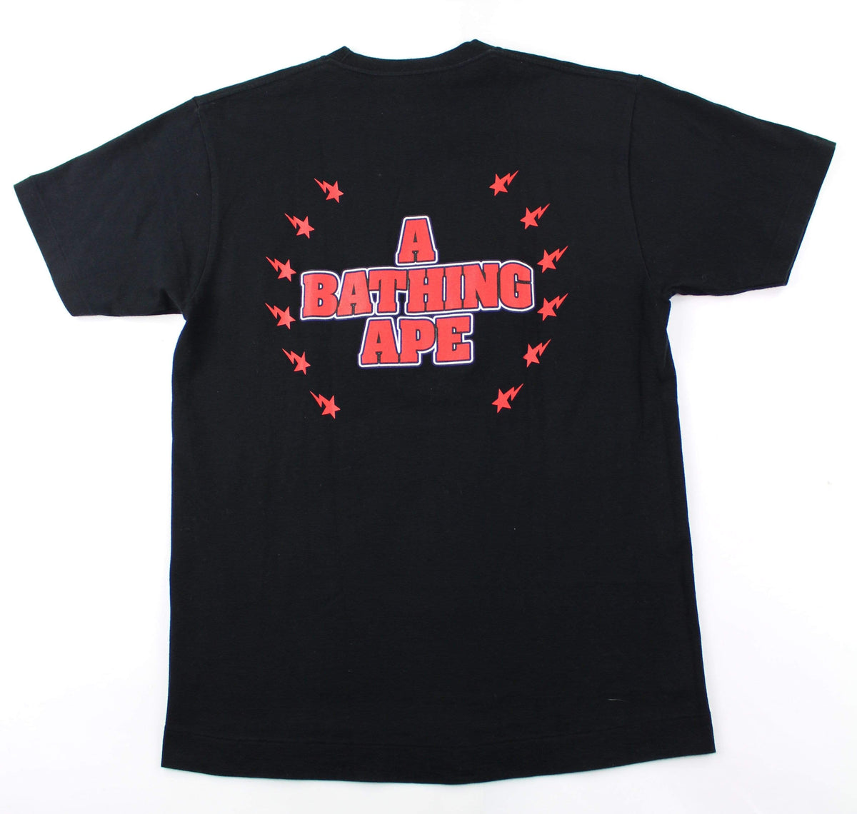 Bape Red Kiss Text Tee Black - SaruGeneral